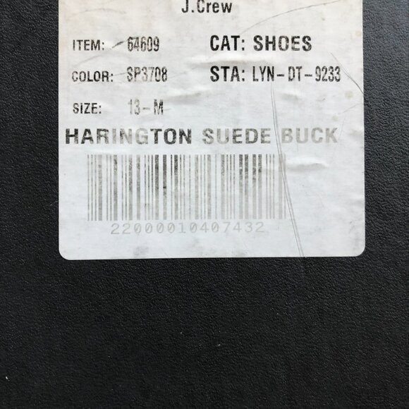 J Crew Harrington Suede Bucks NWT NOS Men's 13 White - Picture 6 of 6
